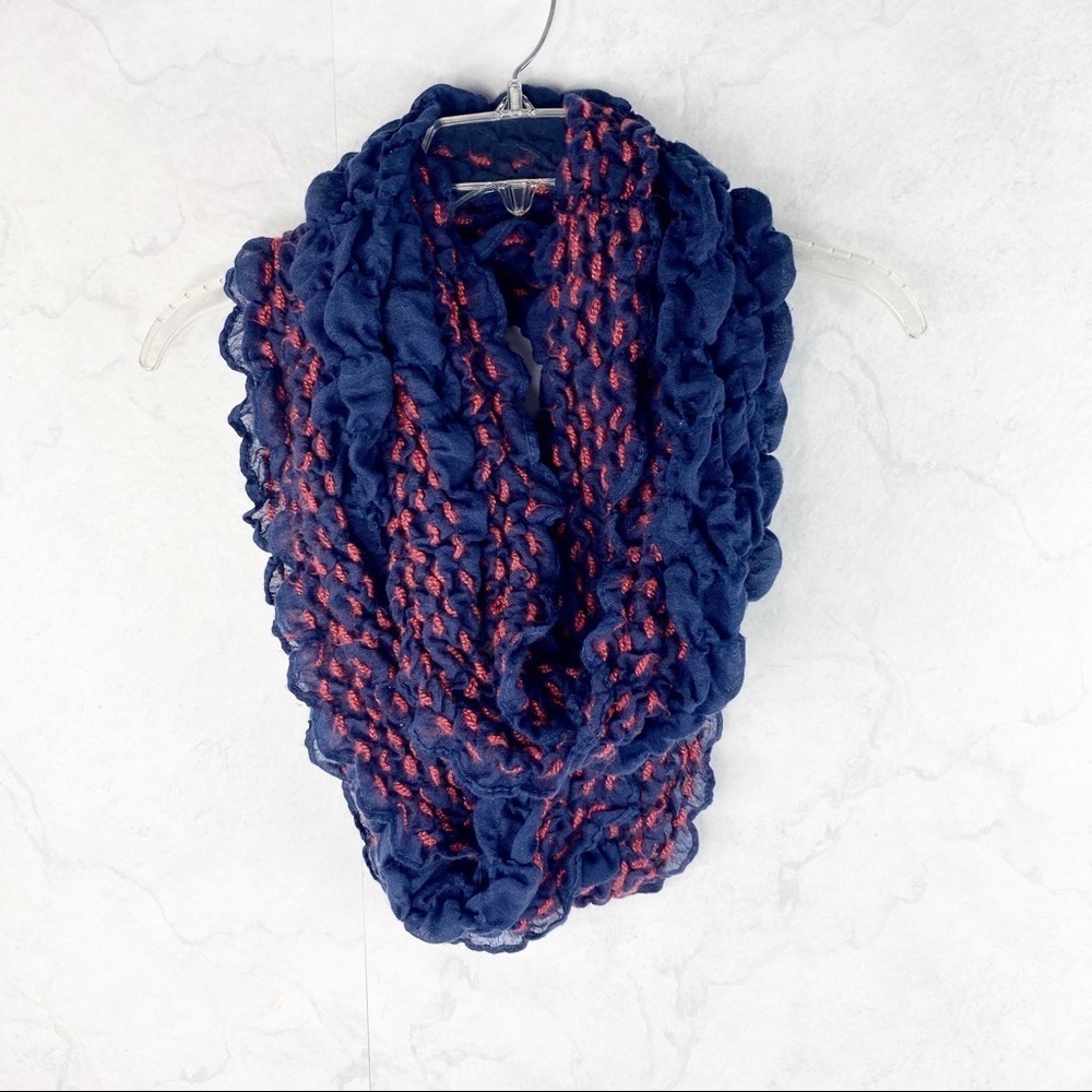 [Tickled Pink] Fun Flirty Ruffle Infinity Scarf